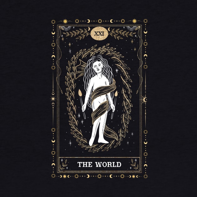 The World Tarot Card by Free Spirits & Hippies